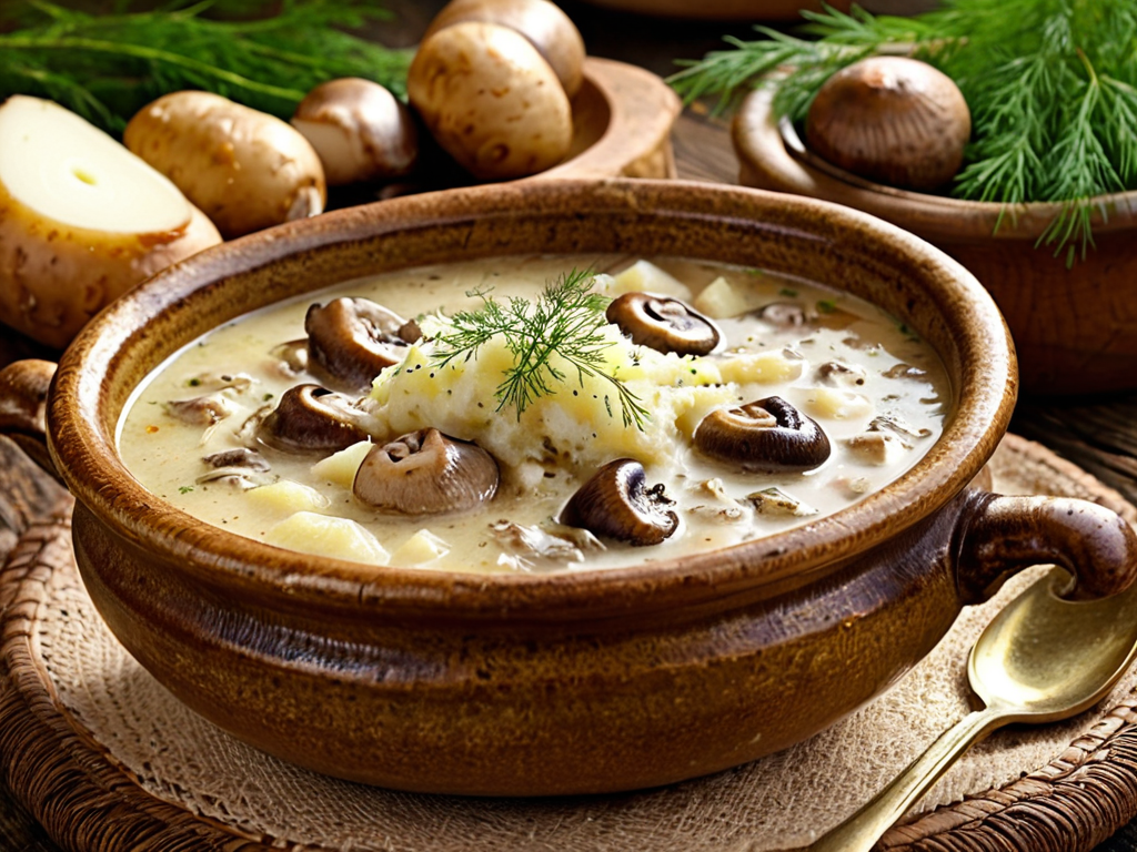 Капустняк с пшеном и грибами