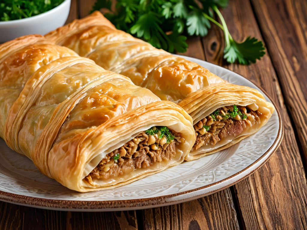 Турецкие бёреки с мясом