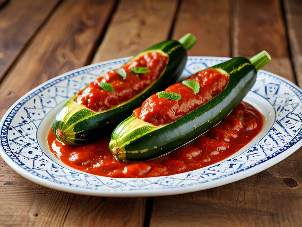 Долма из кабачков с рисом и мятой