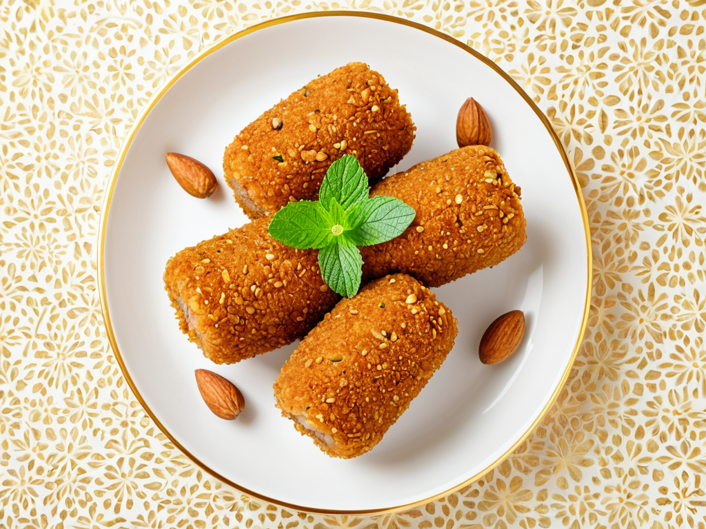 Киббе с начинкой из баранины и орехов
