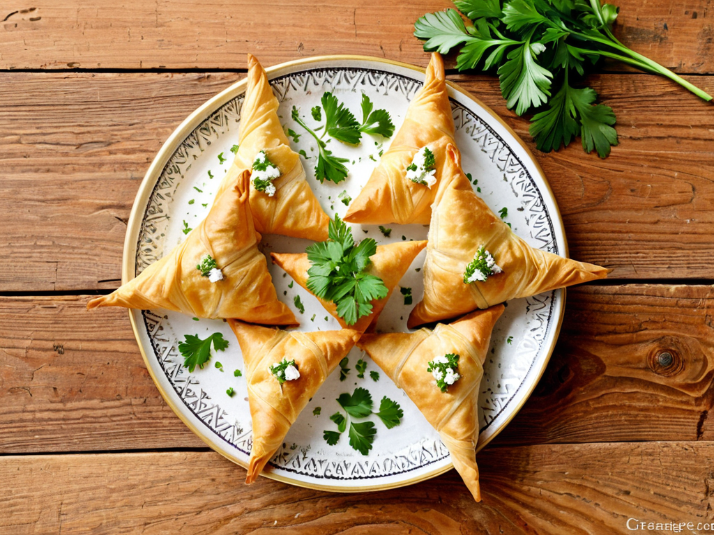 Бриуаты с сыром и зеленью