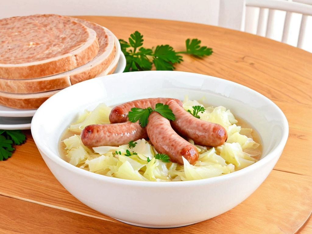 Тушеная капуста с сосисками — сытный ужин за полчаса