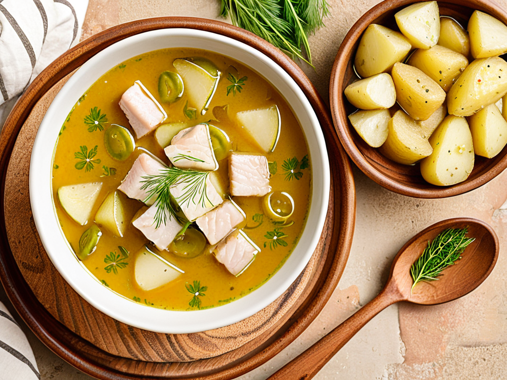 Рыбный суп с солёными огурцами — сытный и ароматный