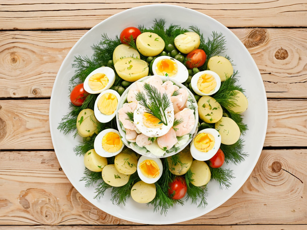 Слоеный салат с треской и овощами — сытное блюдо для всей семьи